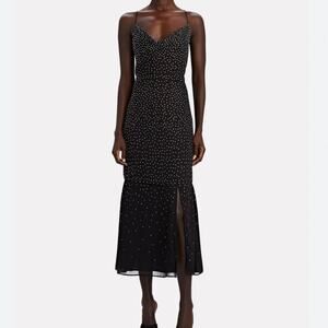 midi black dress for party Sequin Mesh Midi Dress